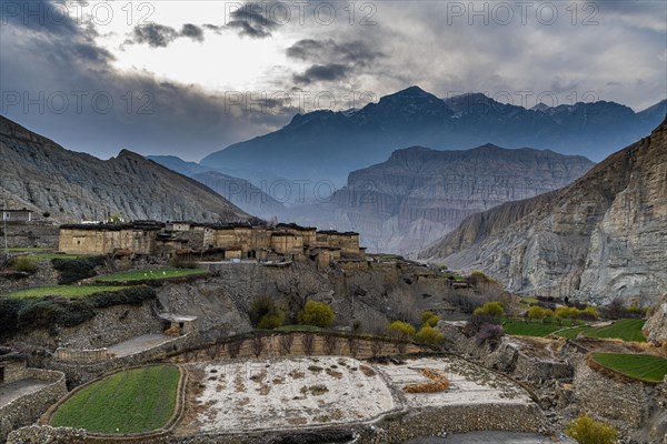 Remote Tetang village, Kingdom of Mustang, Nepal, Asia