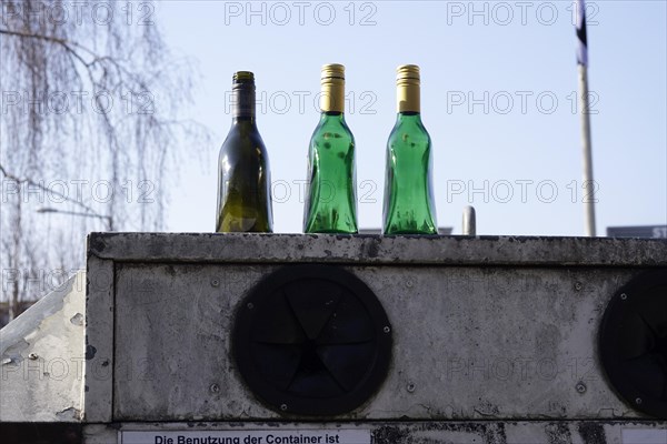 Container for used glass, Germany, Europe