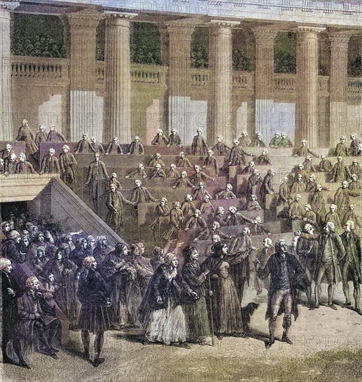 The woman invade the assembly, 5 October 1789, Versailles, France, Historical, Digitally restored reproduction from a 19th century original, Record date not stated, Europe