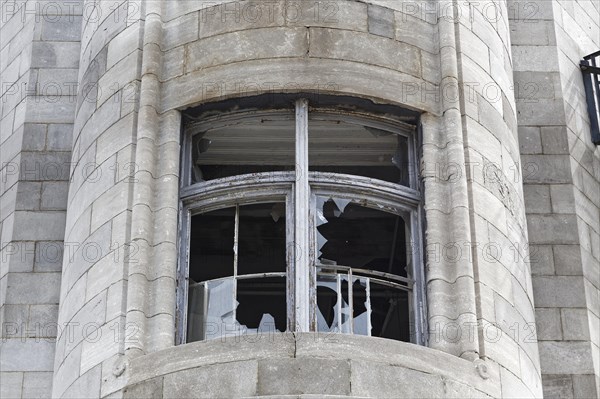 Architecture, historic building destroyed by fire, Montreal, Province of Quebec, Canada, North America