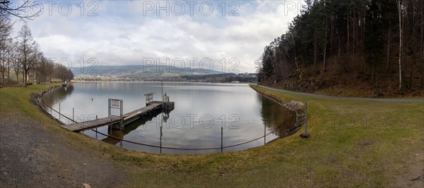 Cloudy sky, Stubenbergsee, panoramic view, Stubenberg am See, Styria, Austria, Europe