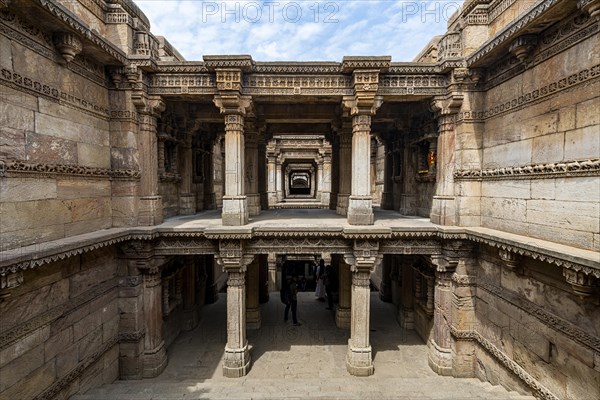 Adalaj Stepwell or Rudabai Stepwell, Adalaj, Gujarat, India, Asia