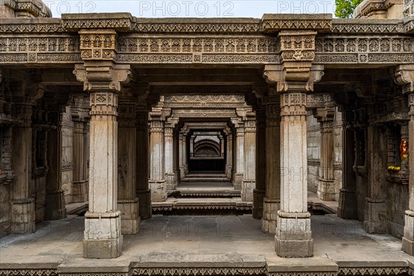 Adalaj Stepwell or Rudabai Stepwell, Adalaj, Gujarat, India, Asia