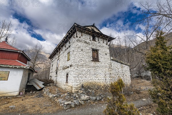 Vishnu temple, Mutinath valley, Kingdom of Mustang, Nepal, Asia