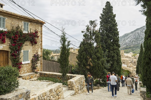 Stairway to Calvary, Pollensa, Pollenca, Serra de Tramuntana, Majorca, Majorca, Balearic Islands, Spain, Europe