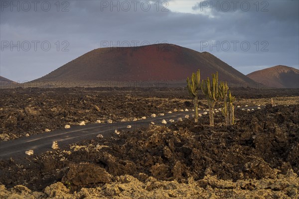 Caldera Colorada, Parque Natural de Los Volcanes, Masdache, Lanzarote, Canary Islands, Spain, Europe