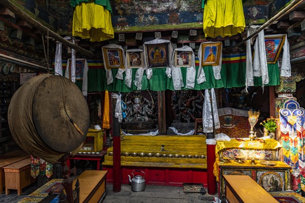 Tibetan buddhist monastery in the remote Tetang village, Kingdom of Mustang, Nepal, Asia