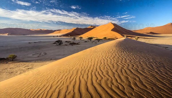 AI generated, The highest sand dunes in the world in Namibia, Sossusvlei