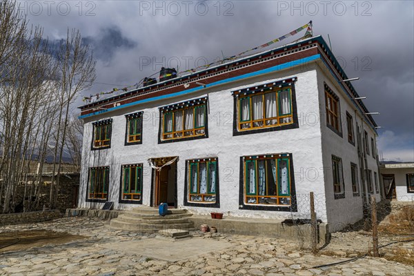 Tibetan houses in Lo Manthang, capital of the Kingdom of Mustang, Nepal, Asia