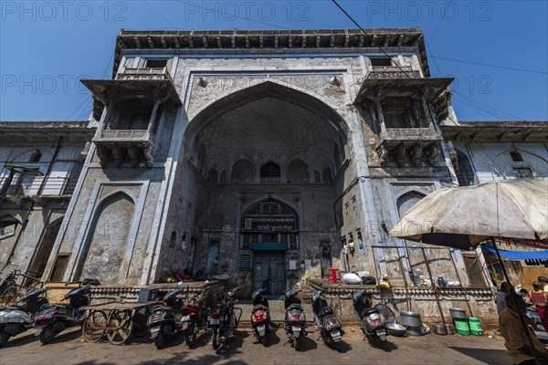 Gate to the Bhadra Fort, Unesco site, Ahmedabad, Gujarat, India, Asia