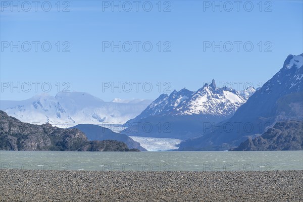 Glacier, Lago Grey, Torres del Paine National Park, Parque Nacional Torres del Paine, Cordillera del Paine, Towers of the Blue Sky, Region de Magallanes y de la Antartica Chilena, Ultima Esperanza Province, UNESCO Biosphere Reserve, Patagonia, End of the World, Chile, South America