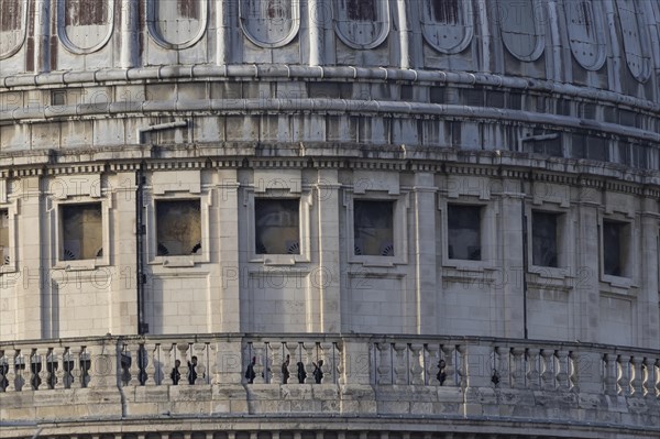 Close up of the Dome, St Paul's Cathedral, City of London, England, United Kingdom, Europe