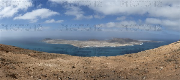 View of La Graciosa Island, Lanzarote, Canary Islands, Spain, Europe