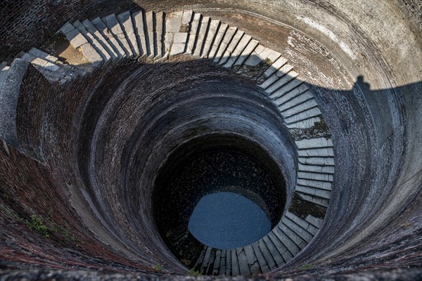 Helical Stepwell, Unesco site Champaner-Pavagadh Archaeological Park, Gujarat, India, Asia