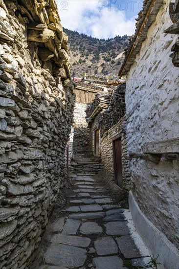 Historical village of Marpha, Jomsom, Nepal, Asia