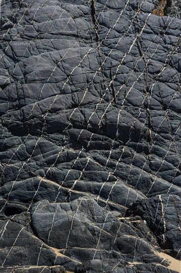 Rock layers on the Portuguese Atlantic coast, geology, grey, monochrome, black, nature, natural stone, rock, earth history, rocks, rocky coast, climate, history, texture, stone veins, background, stone, stone layer, Portugal, Europe