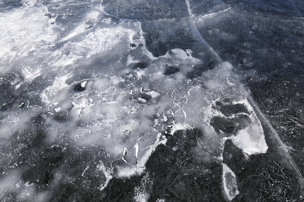 Winter, ice structure, Saint Lawrence River, Province of Quebec, Canada, North America