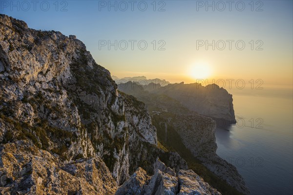 Sunset, Cape Formentor, Port de Pollenca, Serra de Tramuntana, Majorca, Balearic Islands, Spain, Europe