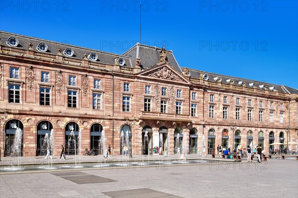 Strasbourg, France, September 5th 2023: Large shopping mall in historical building at square called 'Place Kleber', Europe