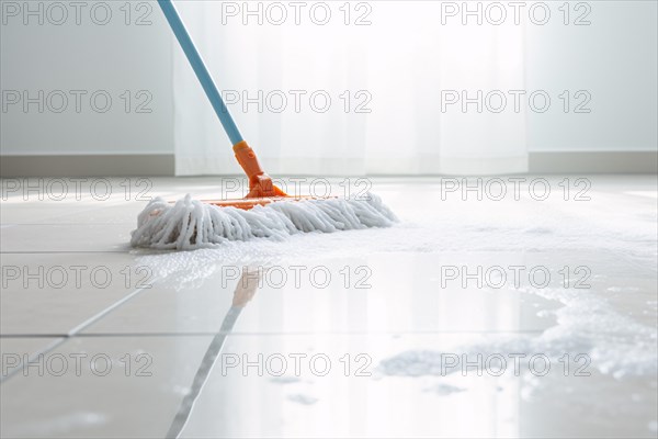 Mob cleaning floor. KI generiert, generiert AI generated