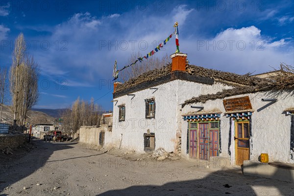 Tibetan houses in Lo Manthang, capital of the Kingdom of Mustang, Nepal, Asia