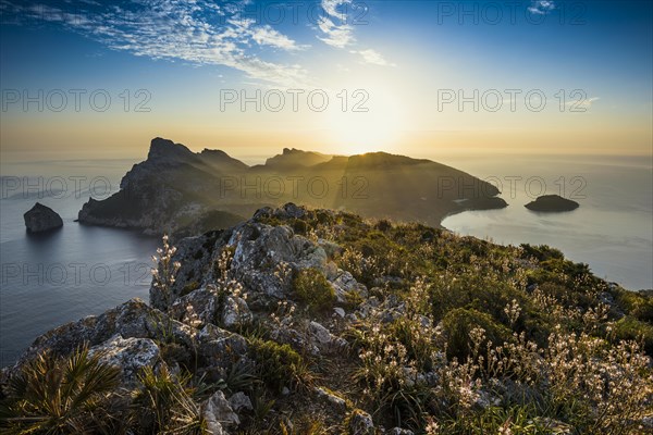 Sunrise, Cape Formentor, Port de Pollenca, Serra de Tramuntana, Majorca, Majorca, Balearic Islands, Spain, Europe