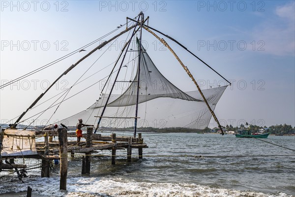 Chinese Fishing nets, Kochi, Kerala, India, Asia