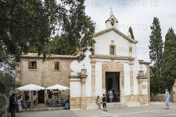 Chapel, pilgrimage chapel, Esglesia de Nostra Senyora dels Angels, Calvary, Pollensa, Pollenca, Serra de Tramuntana, Majorca, Majorca, Balearic Islands, Spain, Europe