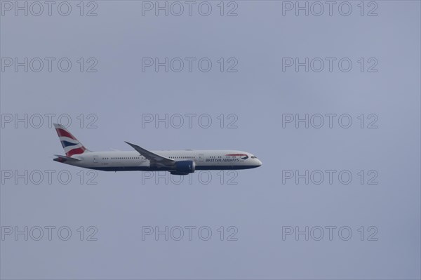 Boeing 787-9 Dreamliner aircraft of British airways in flight, London, England, United Kingdom, Europe