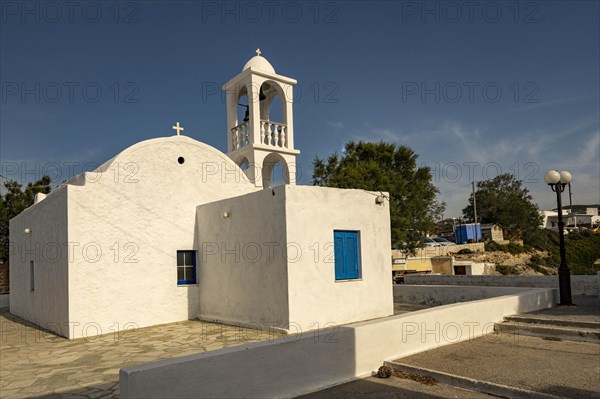 Small church in Mantrakia, Milos, Cyclades, Greece, Europe