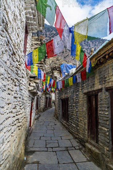 Historical village of Marpha, Jomsom, Nepal, Asia