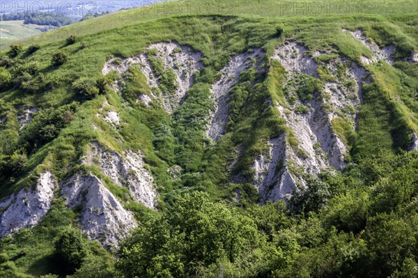 Erosion landscape, near Asciano, Crete Senesi, Province of Siena, Tuscany, Italy, Europe