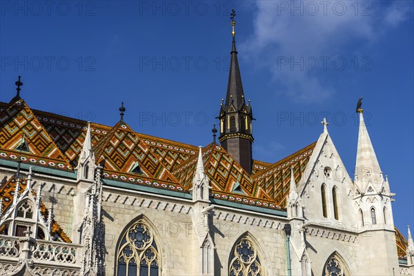 Matthias Church in Fishermen's Bastion, Trinity Square, city trip, church, attraction, building, history, renovation, renovated, monument, religion, craftsmanship, architecture, city centre, tourism, Eastern Europe, capital city, Budapest, Hungary, Europe