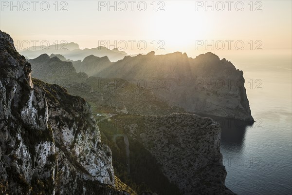 Sunset, Cape Formentor, Port de Pollenca, Serra de Tramuntana, Majorca, Balearic Islands, Spain, Europe