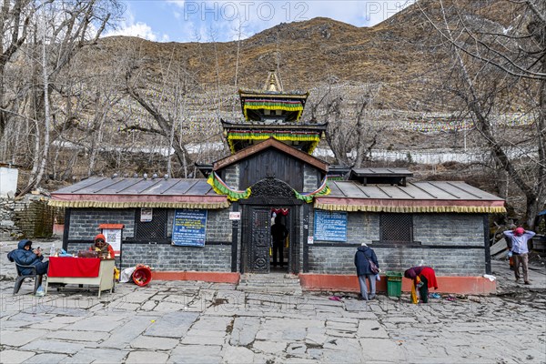 Vishnu temple, Mutinath valley, Kingdom of Mustang, Nepal, Asia