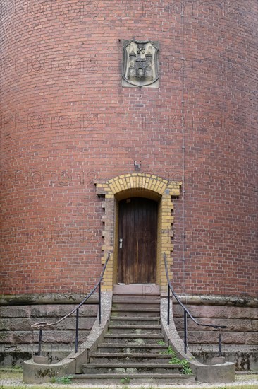 Entrance to the water tower, Ladenburg, Baden-Wuerttemberg, Germany, Europe