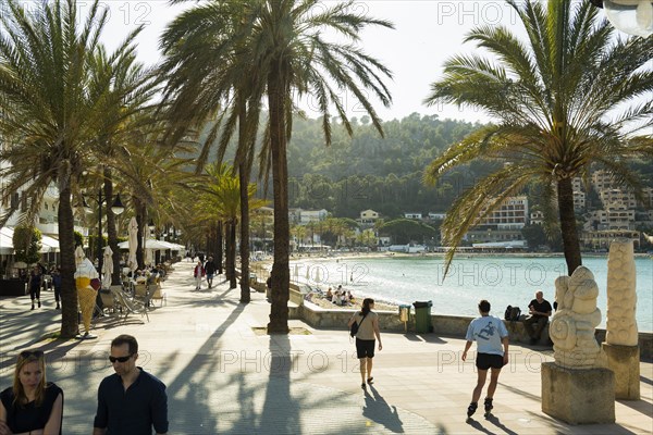 Promenade, Port de Soller, Majorca, Majorca, Balearic Islands, Spain, Europe