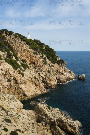 Lighthouse, Punta de Capdepera, Cala Ratjada, Majorca, Balearic Islands, Spain, Europe