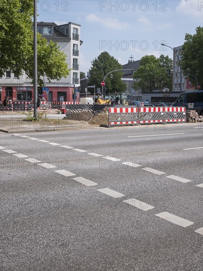 Construction site, City, Street, Altona, Hamburg, Germany, Europe