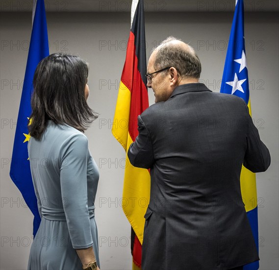 Annalena Baerbock (Alliance 90/The Greens), Federal Foreign Minister, photographed during her visit to Bosnia and Herzegovina. Here meeting with the High Representative Christian Schmidt. 'Photographed on behalf of the Federal Foreign Office'