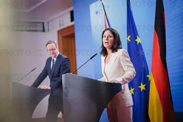 David Cameron, Foreign Secretary of Great Britain and Northern Ireland, meets Annalena Baerbock (Alliance 90/The Greens), Federal Foreign Minister, at the Federal Foreign Office in Berlin. Berlin, 07.03.2024. Photographed on behalf of the Federal Foreign Office