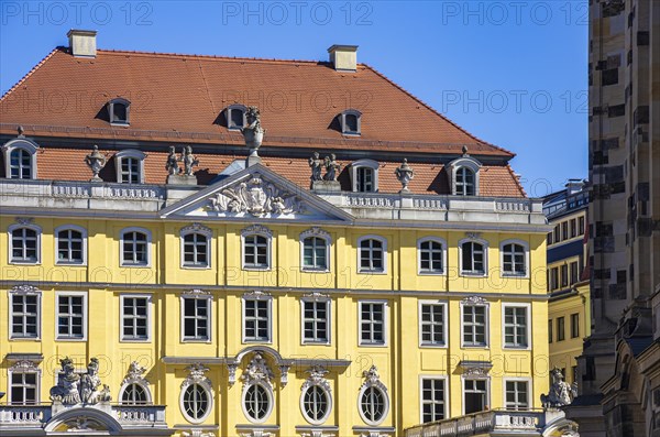 The rebuilt Coselpalais next to the Church of Our Lady on the Neumarkt in the inner city centre of Dresden, Saxony, Germany, Europe