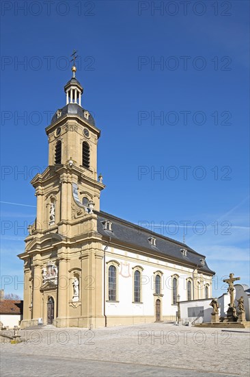 Gothic Mauritius Church, landmark, Wiesentheid, Lower Franconia, Franconia, Bavaria, Germany, Europe
