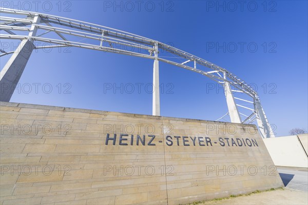 The Heinz Steyer Stadium is a football stadium with athletics facilities in the Friedrichstadt district of the Saxon state capital of Dresden that is currently being renovated. It was initially called Stadion am Ostragehege of the Dresdner SC. In 1949 it was renamed after the communist footballer Heinz Steyer, who was executed in 1944, Dresden, Saxony, Germany, Europe