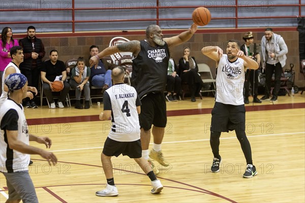 Hamtramck, Michigan USA, 8 March 2024, Arab-Americans from Hamtramck and Dearborn, Michigan faced off in a charity fundraising basketball game and children's tug-of war. The event raised money for charities in Palestine and Yemen