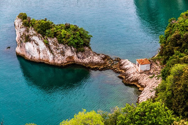 Duino Castle, with spectacular sea view, private residence of the Princes of Thurn und Taxis, Duino, Friuli, Italy, Duino, Friuli, Italy, Europe