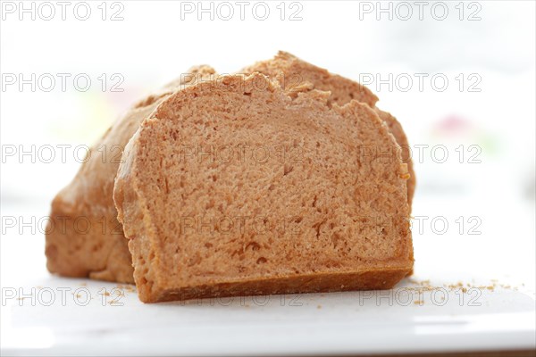 Wheat bread sliced on a board