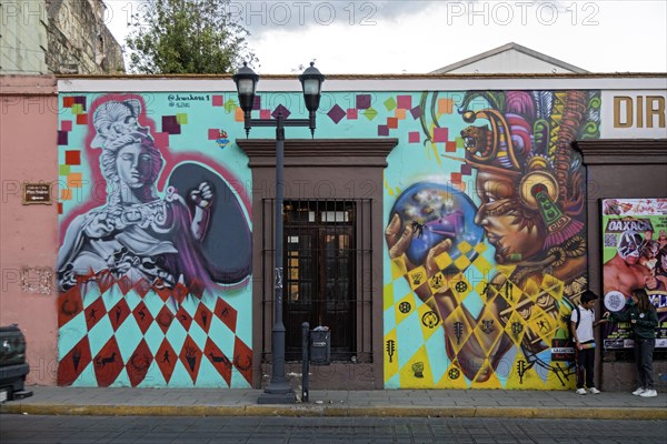 Oaxaca, Mexico, Artwork on the wall of a building, Central America