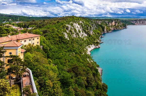 Duino Castle, with spectacular sea view, private residence of the Princes of Thurn und Taxis, Duino, Friuli, Italy, Duino, Friuli, Italy, Europe