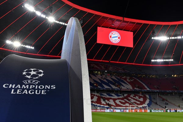 Arch, Arch, Road to London, Scoreboard, Logo, Champions League, CL, Allianz Arena, Munich, Bavaria, Germany, Europe